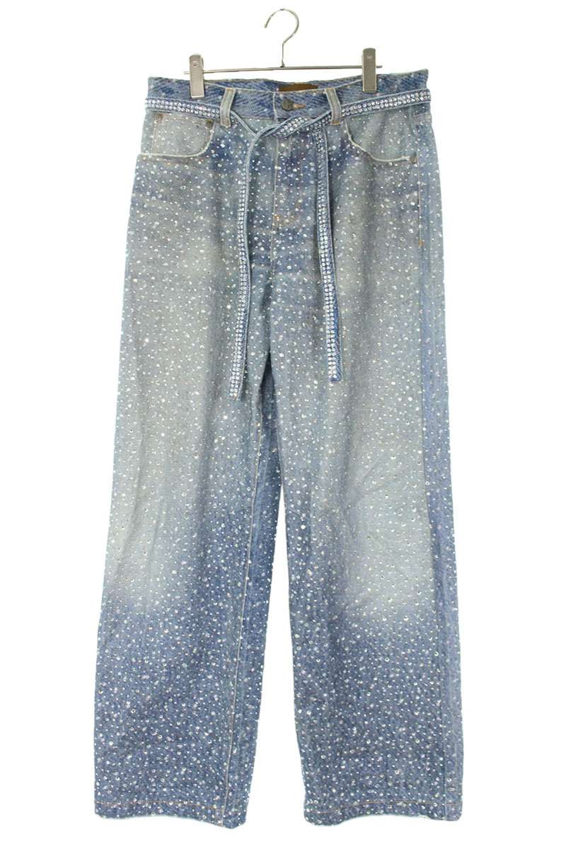 Birth Of Royal Child 3D Print Swarovski Washed Denim Size 34