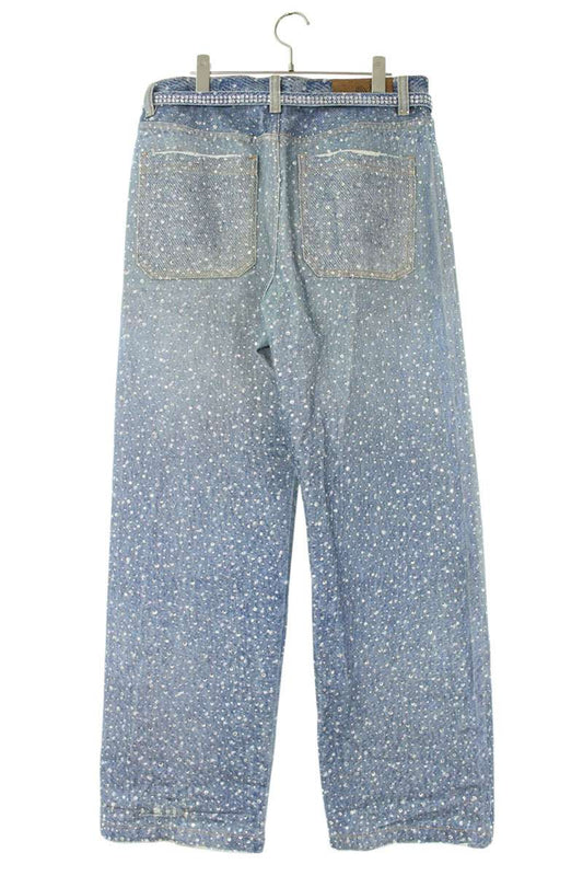 Birth Of Royal Child 3D Print Swarovski Washed Denim Size 34