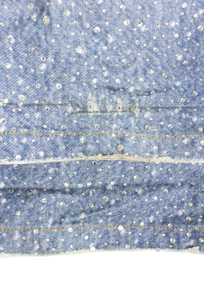 Birth Of Royal Child 3D Print Swarovski Washed Denim Size 34