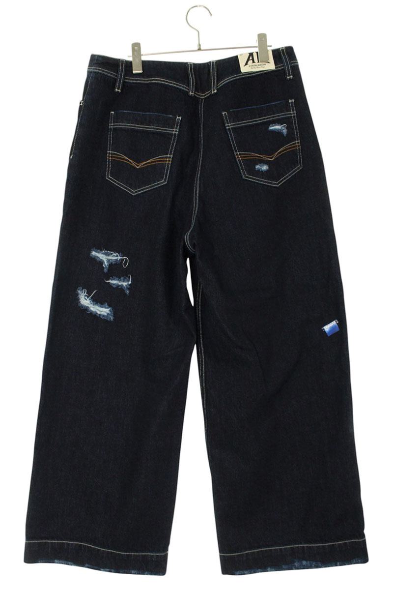 ADERERROR 01SS Quilted Design Denim Pants Indigo Size 34