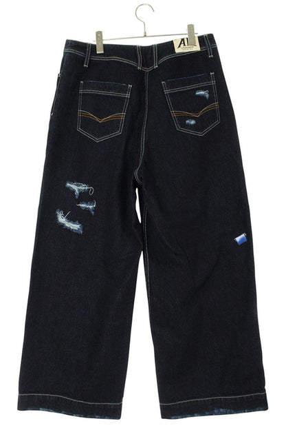 ADERERROR 01SS Quilted Design Denim Pants Indigo Size 34