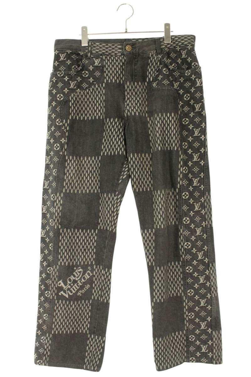 LOUISVUITTON 20AW Giant Damier Waves Monogram Denim Size 32