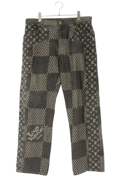 LOUISVUITTON 20AW Giant Damier Waves Monogram Denim Size 32