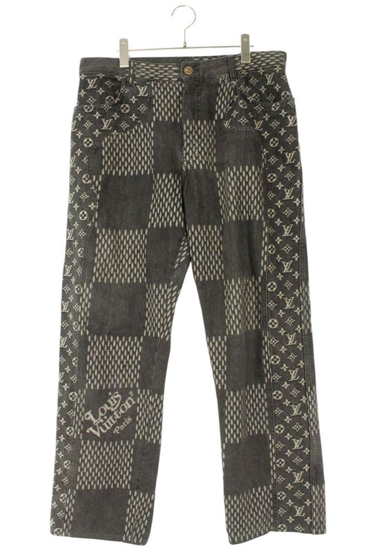 LOUISVUITTON 20AW Giant Damier Waves Monogram Denim Size 32