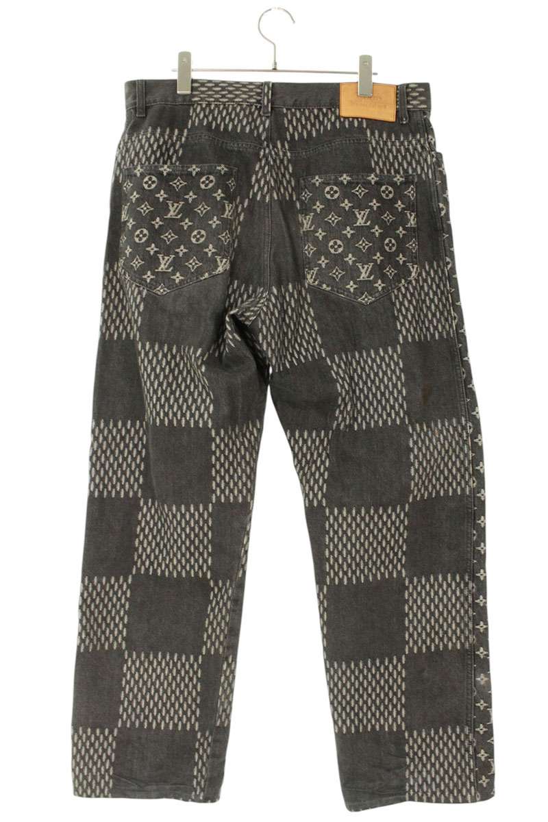 LOUISVUITTON 20AW Giant Damier Waves Monogram Denim Size 32