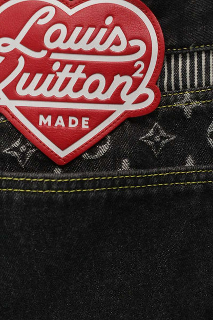 LOUISVUITTON 22SS Monogram Patchwork Denim Pants Size 32