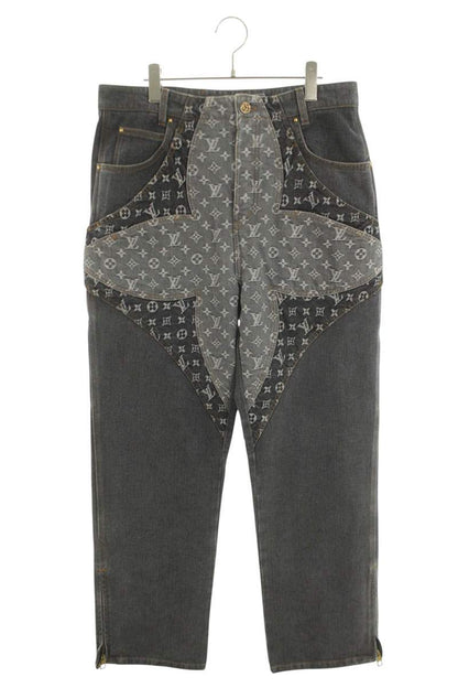 LOUISVUITTON 23AW Monogram Flower Denim Pants Size 32