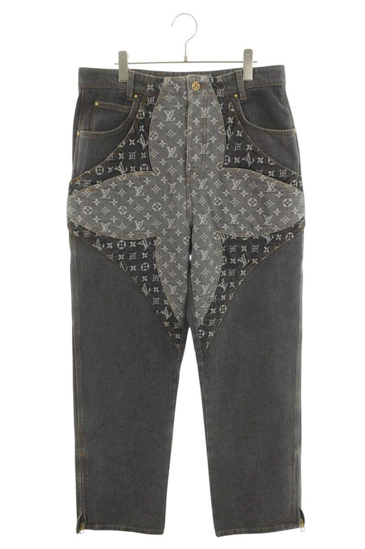 LOUISVUITTON 23AW Monogram Flower Denim Pants Size 32