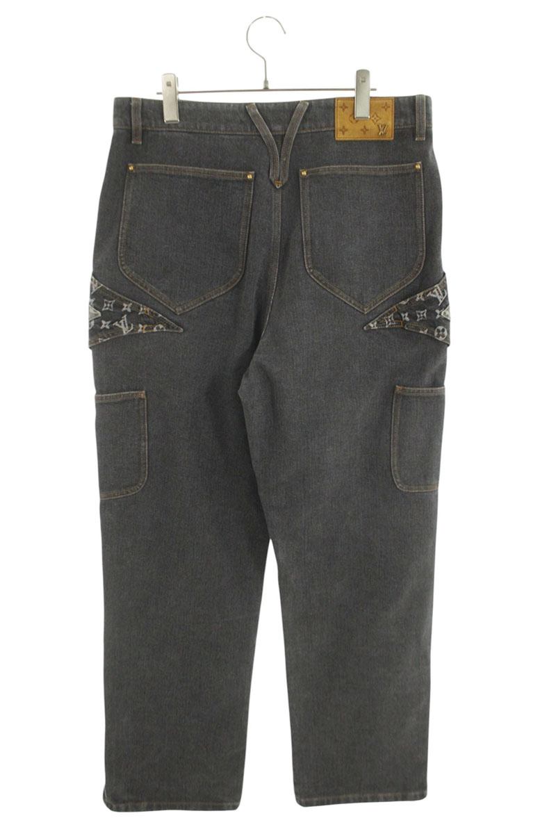 LOUISVUITTON 23AW Monogram Flower Denim Pants Size 32