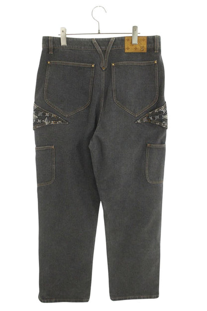 LOUISVUITTON 23AW Monogram Flower Denim Pants Size 32