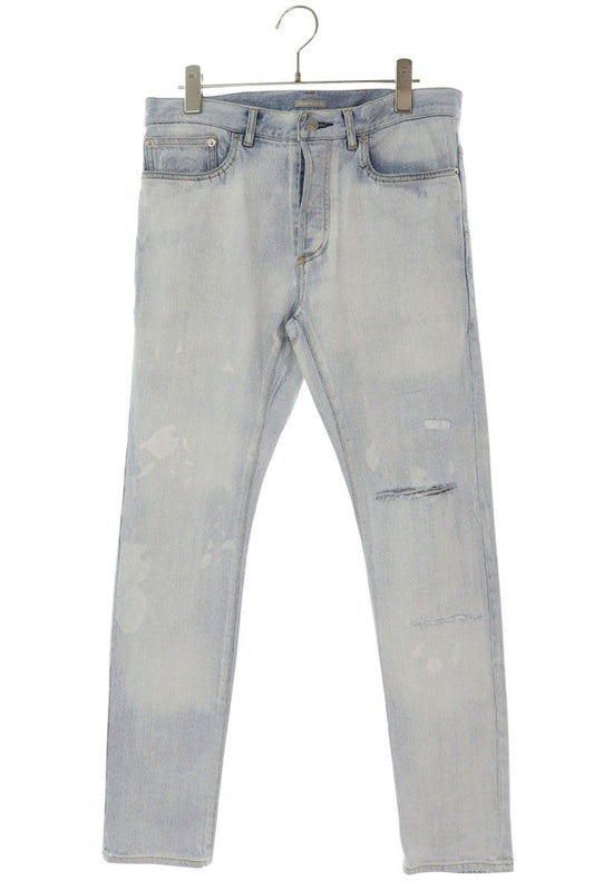 DIOR 21AW Distressed Skinny Denim Pants Blue Size 29