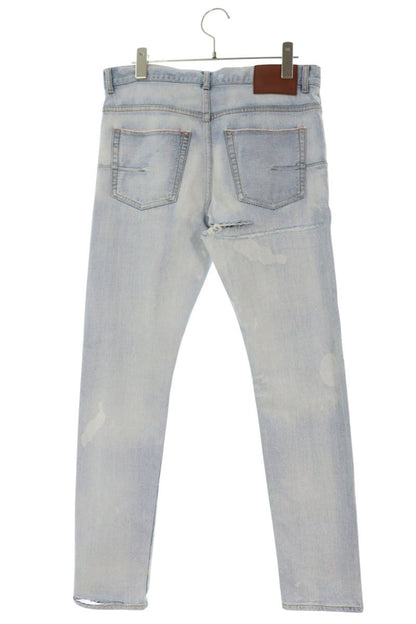 DIOR 21AW Distressed Skinny Denim Pants Blue Size 29