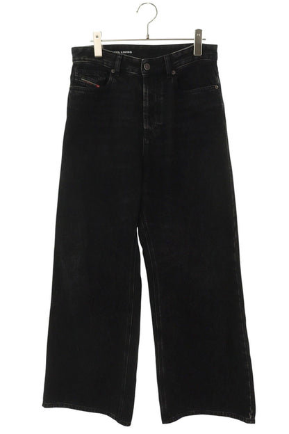 DIESEL D-SIRE Wide Denim Pants Black Size 25