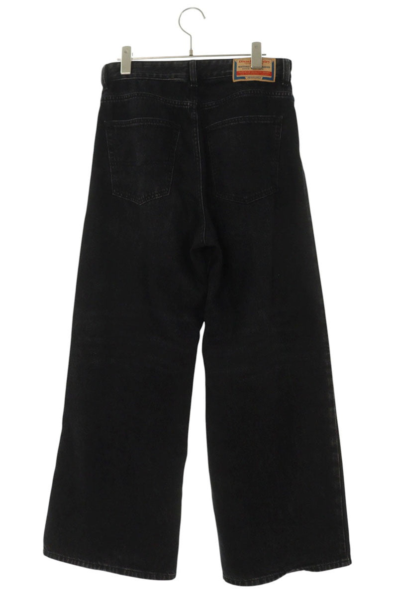DIESEL D-SIRE Wide Denim Pants Black Size 25
