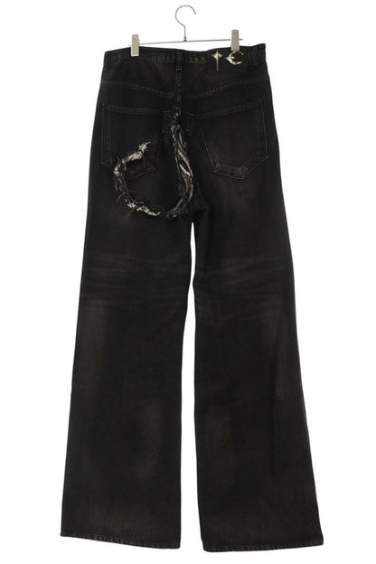 THUG CLUB CHIMERA Back Embellished Denim Black Size 34