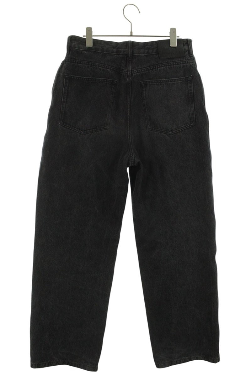 LOEWE Anagram Embroidered Baggy Denim Black Size 34