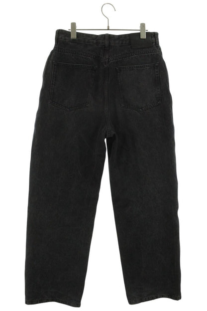 LOEWE Anagram Embroidered Baggy Denim Black Size 34