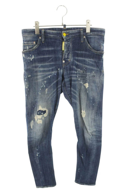 DSQUARED S71LB0683 Paint Splatter Distressed Jeans Size 32