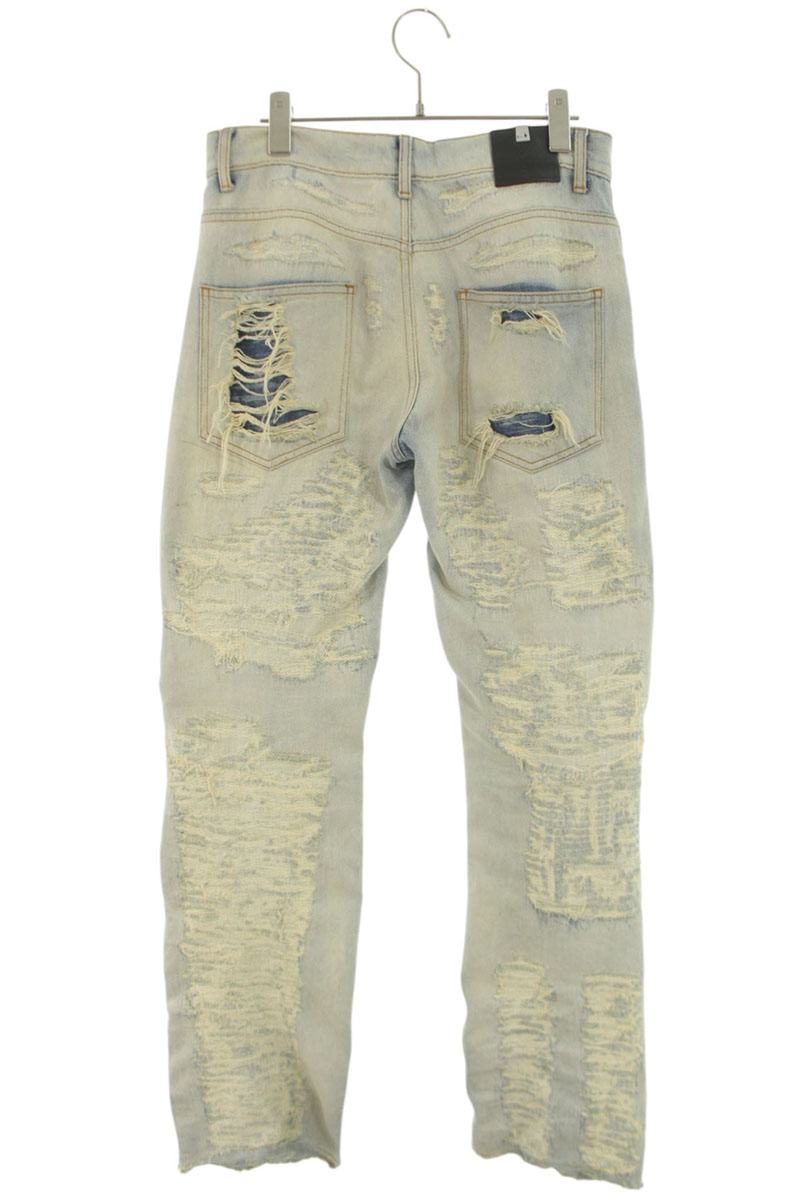 ALYX Distressed Mid-Rise Straight Denim Jeans Size 28