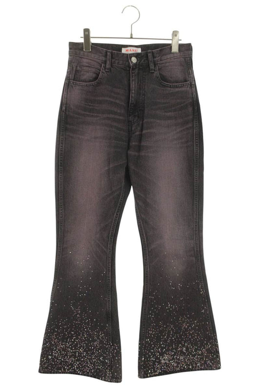 MASU 24AW Stardust Bell Bottom Jeans Black Pink Size 32