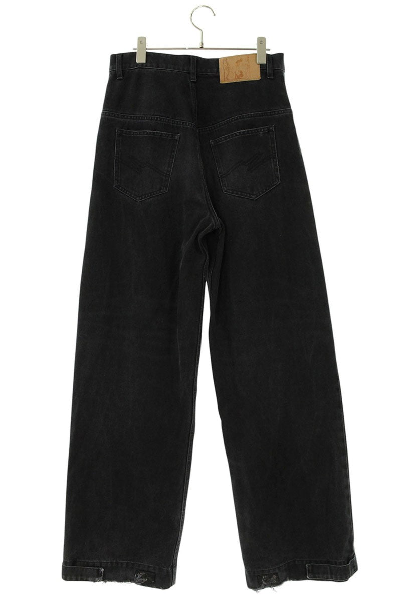 MARTIN ROSE 23AW Wide Leg Jean Denim Pants Black Size S