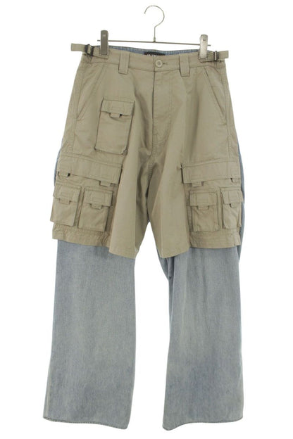 BALENCIAGA Hybrid Cargo Loose Fit Denim Pants Size 28