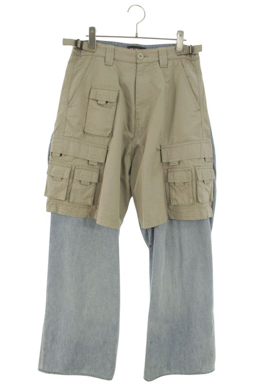 BALENCIAGA Hybrid Cargo Loose Fit Denim Pants Size 28