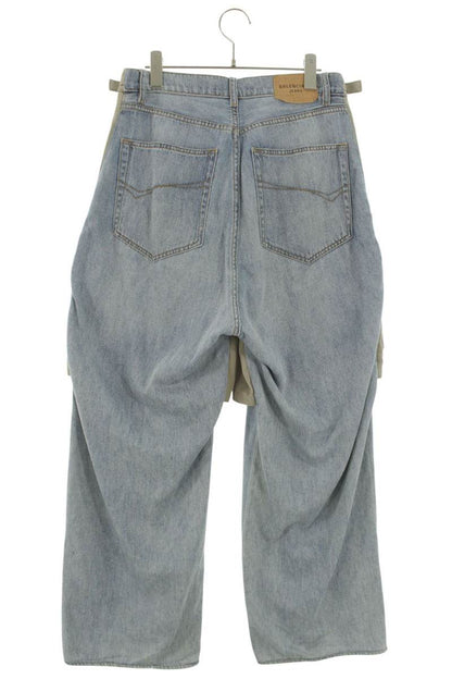 BALENCIAGA Hybrid Cargo Loose Fit Denim Pants Size 28