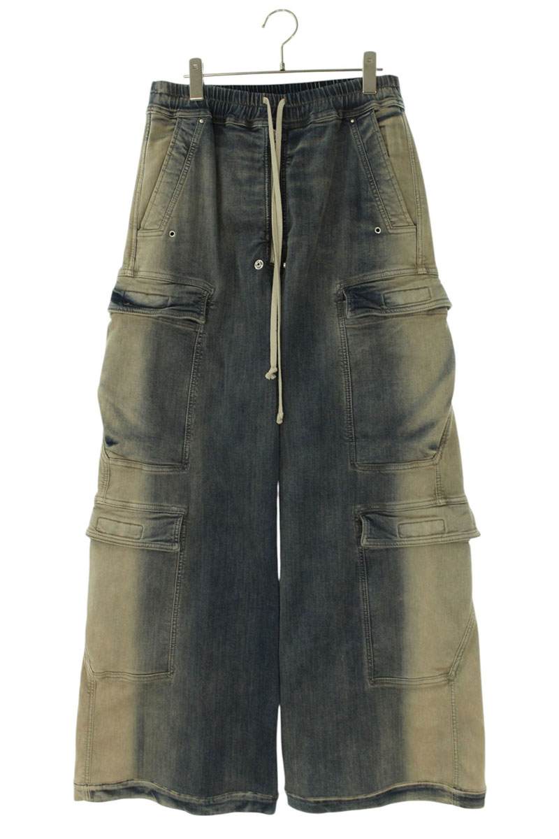 Rick Owens DOUBLE CARGO JUMBO BELAS Denim Blue Size 36
