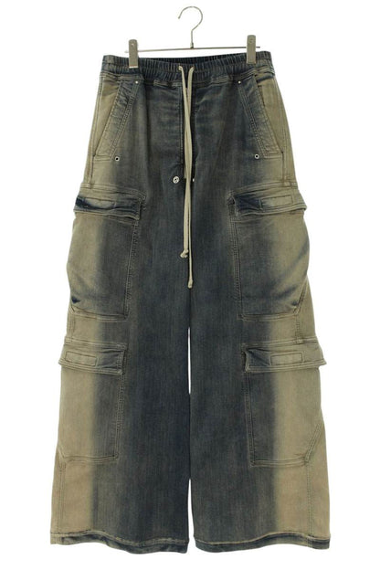 Rick Owens DOUBLE CARGO JUMBO BELAS Denim Blue Size 36