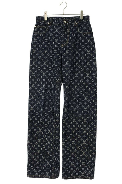 LOUISVUITTON Monogram Jacquard Denim Pants Size 27