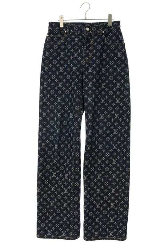 LOUISVUITTON Monogram Jacquard Denim Pants Size 27