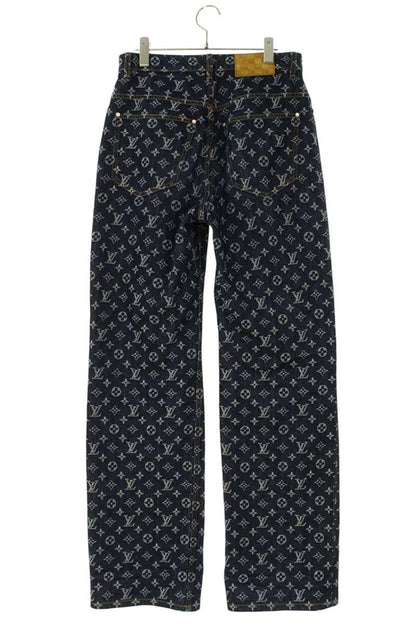 LOUISVUITTON Monogram Jacquard Denim Pants Size 27