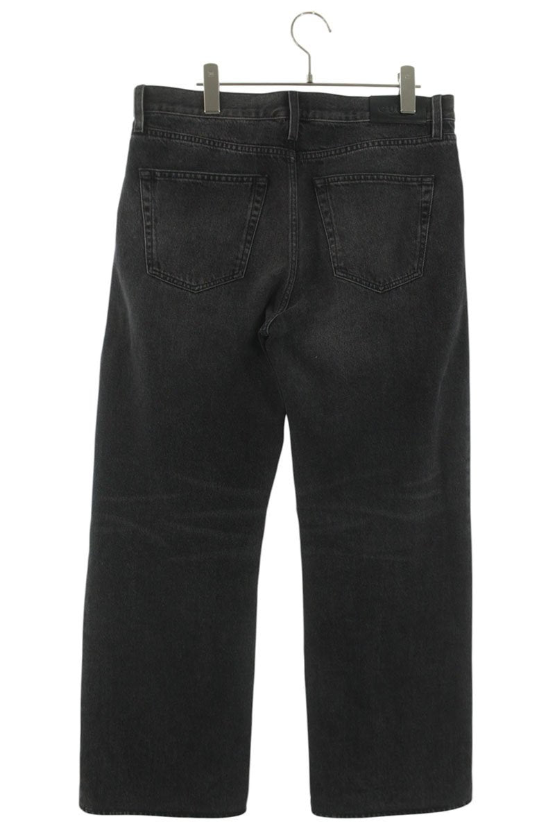 GUCCI Horsebit Detail Black Denim Pants Size 34