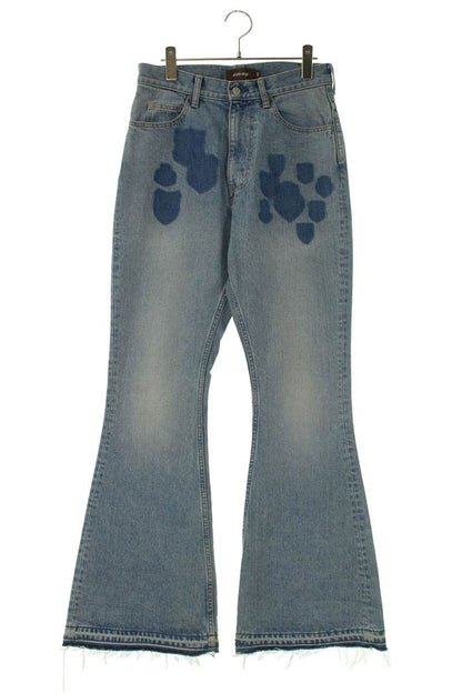 MASU K6PT002 Emblem Bell Flare Denim Pants Size 32