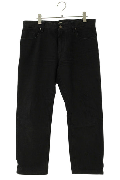 Fendi Logo Patch Denim Pants Black Size 33