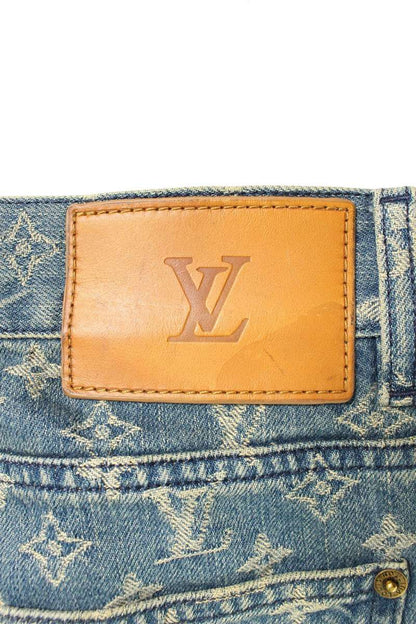 SUPREME LOUISVUITTON 17AW Monogram Jeans Blue Size 27