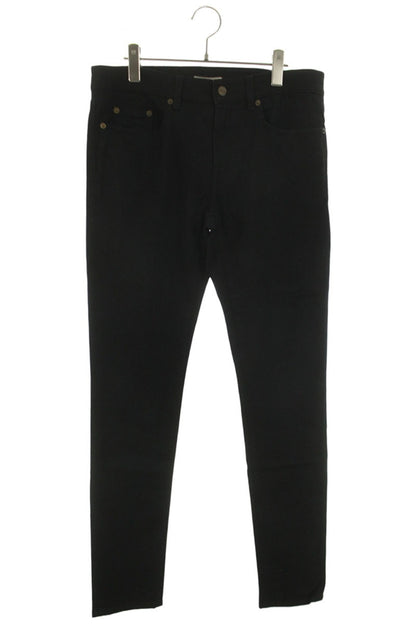 SAINT LAURENT PARIS Skinny Jeans Black Cotton Blend Size 31