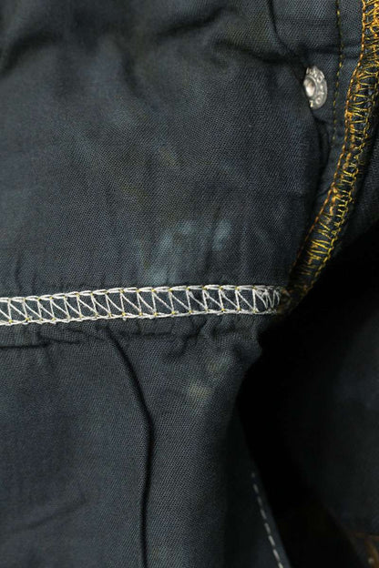 DOLCE & GABBANA Flower Print Studded Distressed Size 34