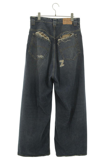 BALENCIAGA Distressed Indigo Button Fly Denim Size 28
