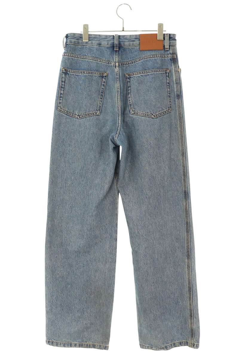 LOEWE Anagram Embroidered Baggy Denim Light Blue Size 32