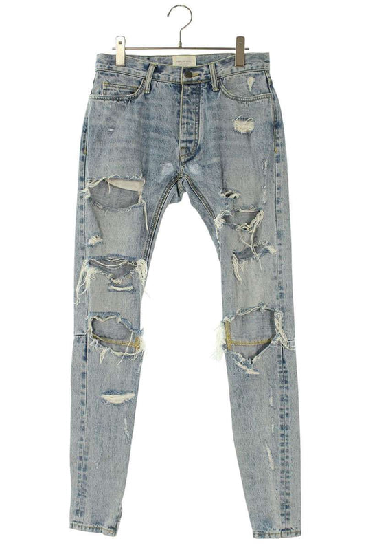 Fear of God FOURTH COLLECTION Distressed Denim Pants Blue Size 29