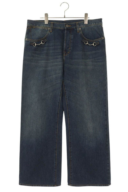 GUCCI 26SS Horsebit Detail Button-Fly Denim Pants Size 36