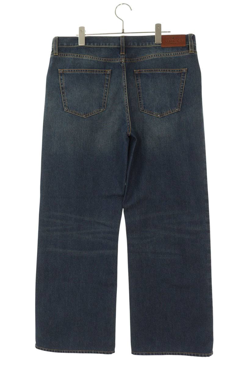 GUCCI 26SS Horsebit Detail Button-Fly Denim Pants Size 36
