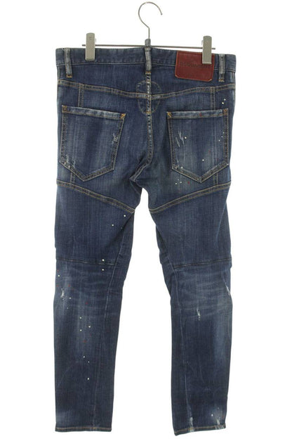 DSQUARED Distressed Painted Skinny Jeans S74LB0414 Size 32