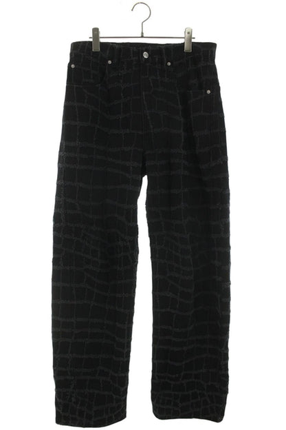ALEXANDER WANG Fringed Cotton Denim Pants Black Size 29