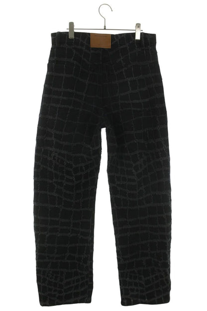 ALEXANDER WANG Fringed Cotton Denim Pants Black Size 29