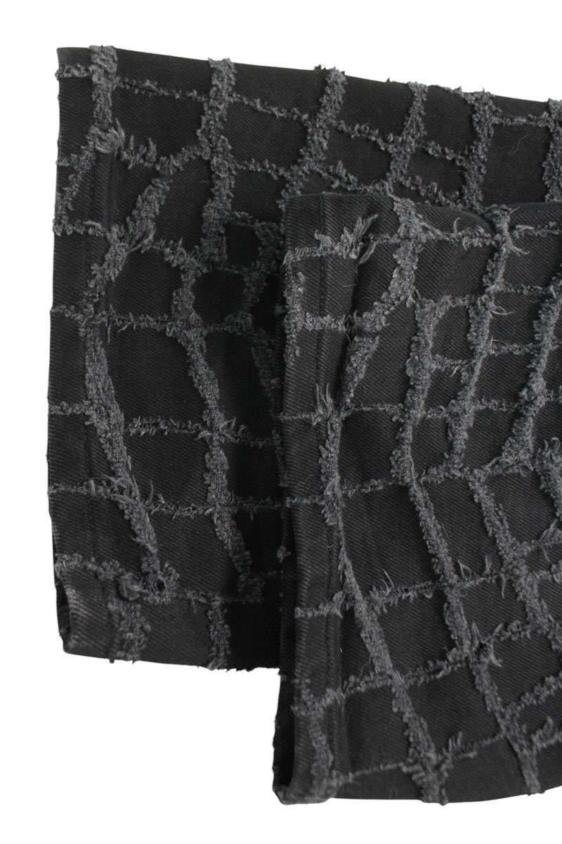ALEXANDER WANG Fringed Cotton Denim Pants Black Size 29