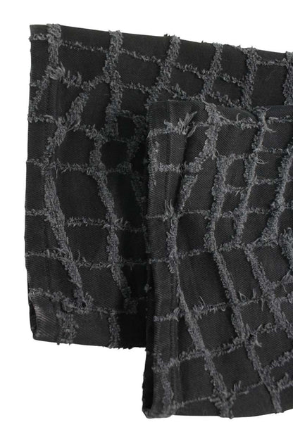 ALEXANDER WANG Fringed Cotton Denim Pants Black Size 29