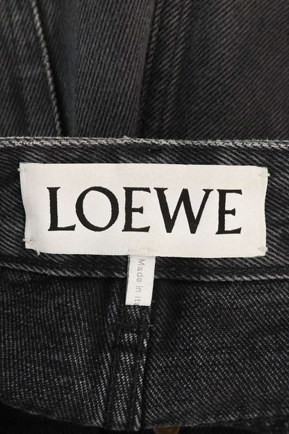LOEWE Anagram Embroidered Baggy Jeans Black Size 33